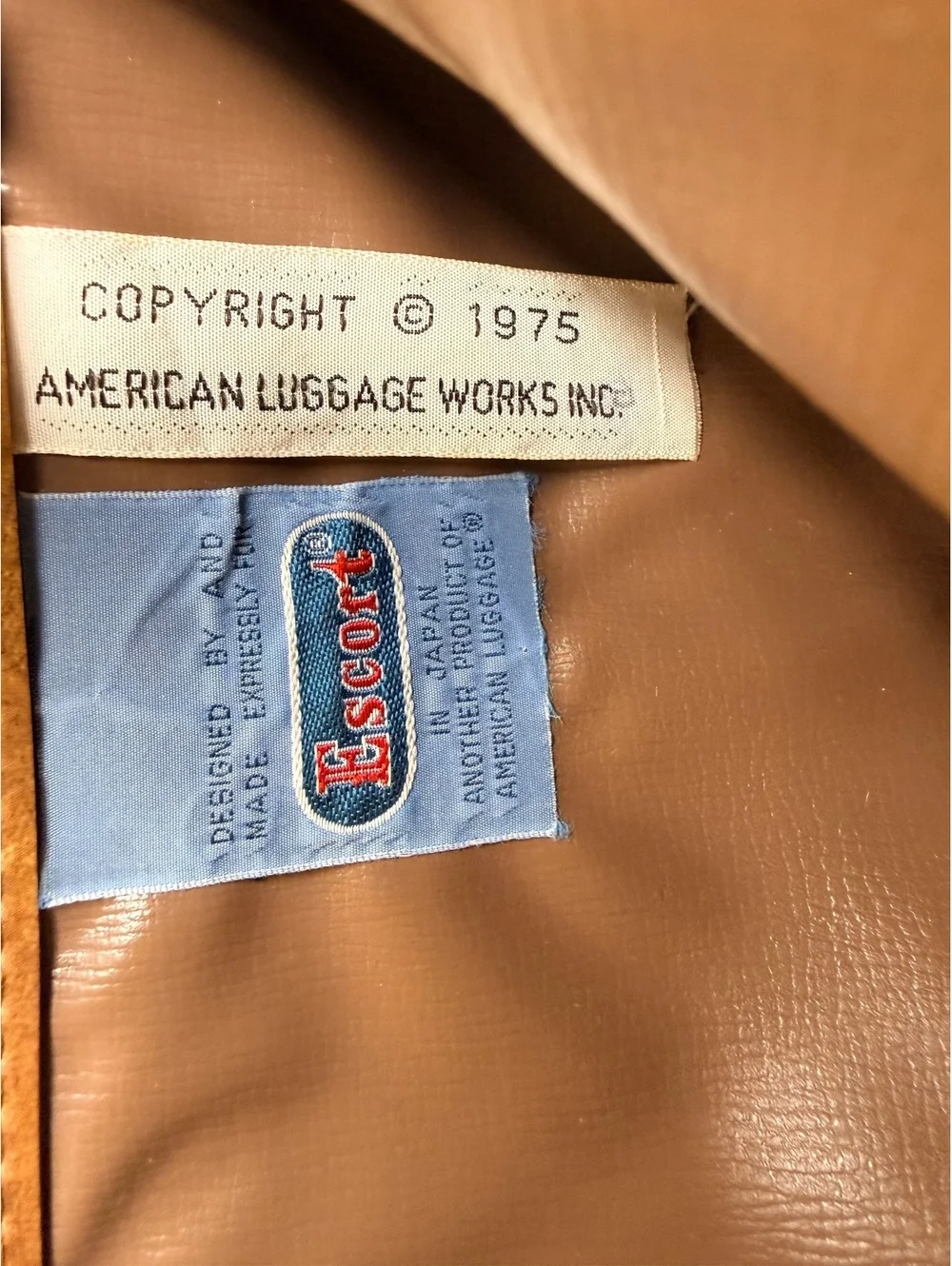 1975 Leather Attaché Portfolio ESCORT American Tourister Vintage Brown